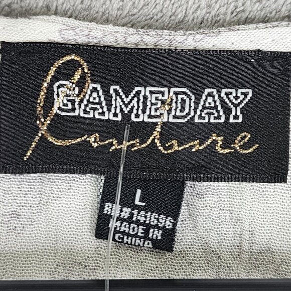 Womens Gameday Couture Gray Orange Tank Dress Oklahoma State University Fringe L - Picture 5 of 9